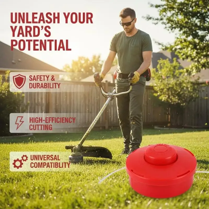 Household Trimmer Head Universal Line Trimmer Replacement Head Lawn Mower Garden Power Tool Accessories Brush Cutter Grass