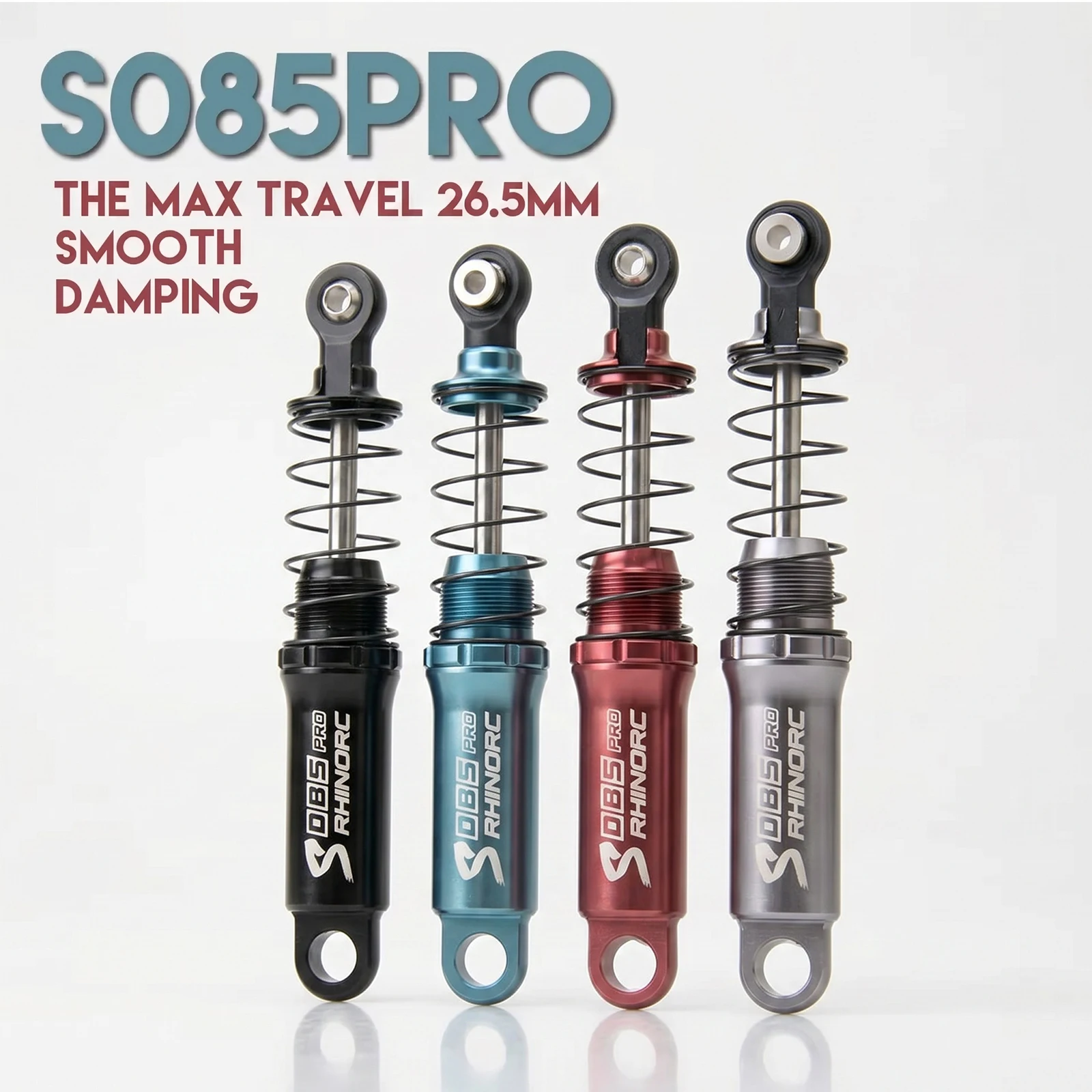 85mm Damper Crawling Shock Absorber 26.5mm Travel For RC Crawler Car Axial SCX10 90046 TRX-4 Gen8 LCG MOA Suspension Upgrade