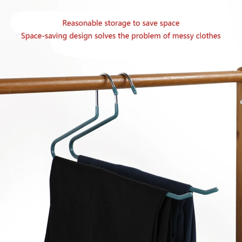 5pcs Trousers Pants Hangers Non Slip Hangers for Jeans Slacks Blanket Tablecloth Space-Saving Women Men Gifts Easy-Slide