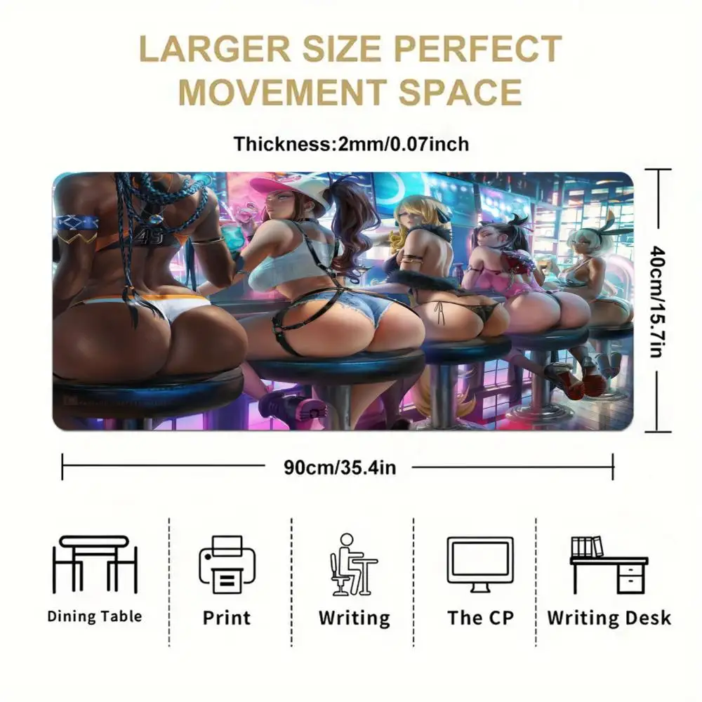 Sexy Girls Naked Without Gonna Sit Hentai Mouse mat Gaming Computer mat Hentai anime mouse pad Mouse Pad Anime Girl mousepad
