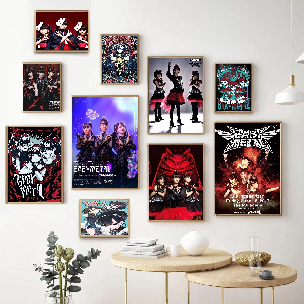 

Singer Babymetal Whitepaper Poster HD Quality Poster Wall Art Painting Study Room Wall Decor