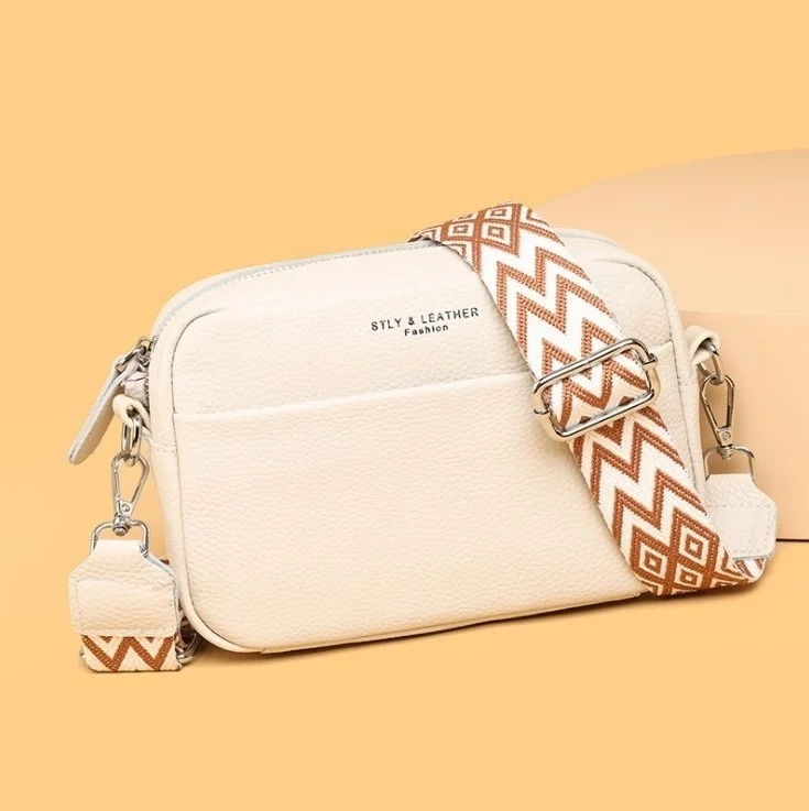 

Leather Female Bag Tote Women Messenger New Wide Shoulder Strap Casual Crossbody Bolsas Handbag Woman Clutche White Y2k