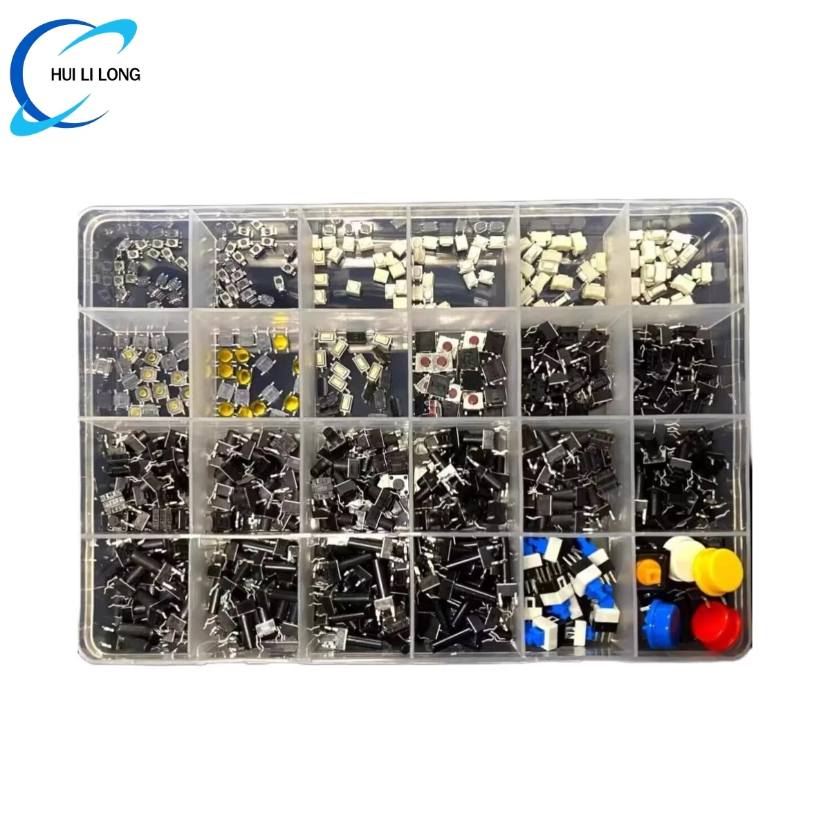 460PCS Tactile Push Button Touch Switch Remote Keys Button Micro Switch  DIP keypad Self-locking  Mixed set with box