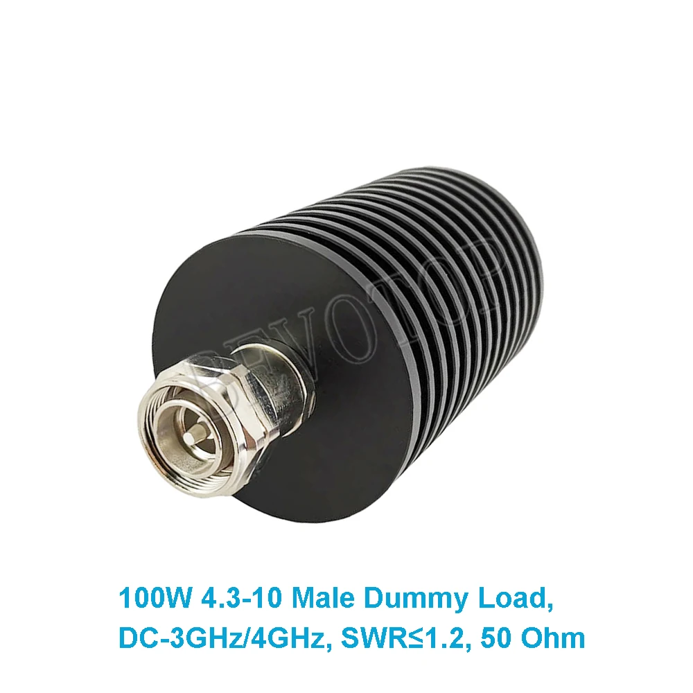 100W 4.3-10 Male RF Coaxial Termination Dummy Load 3Ghz/4Ghz SWR＜1.2 50 Ohm Connector Socket Brass Straight Coaxial RF Adapters