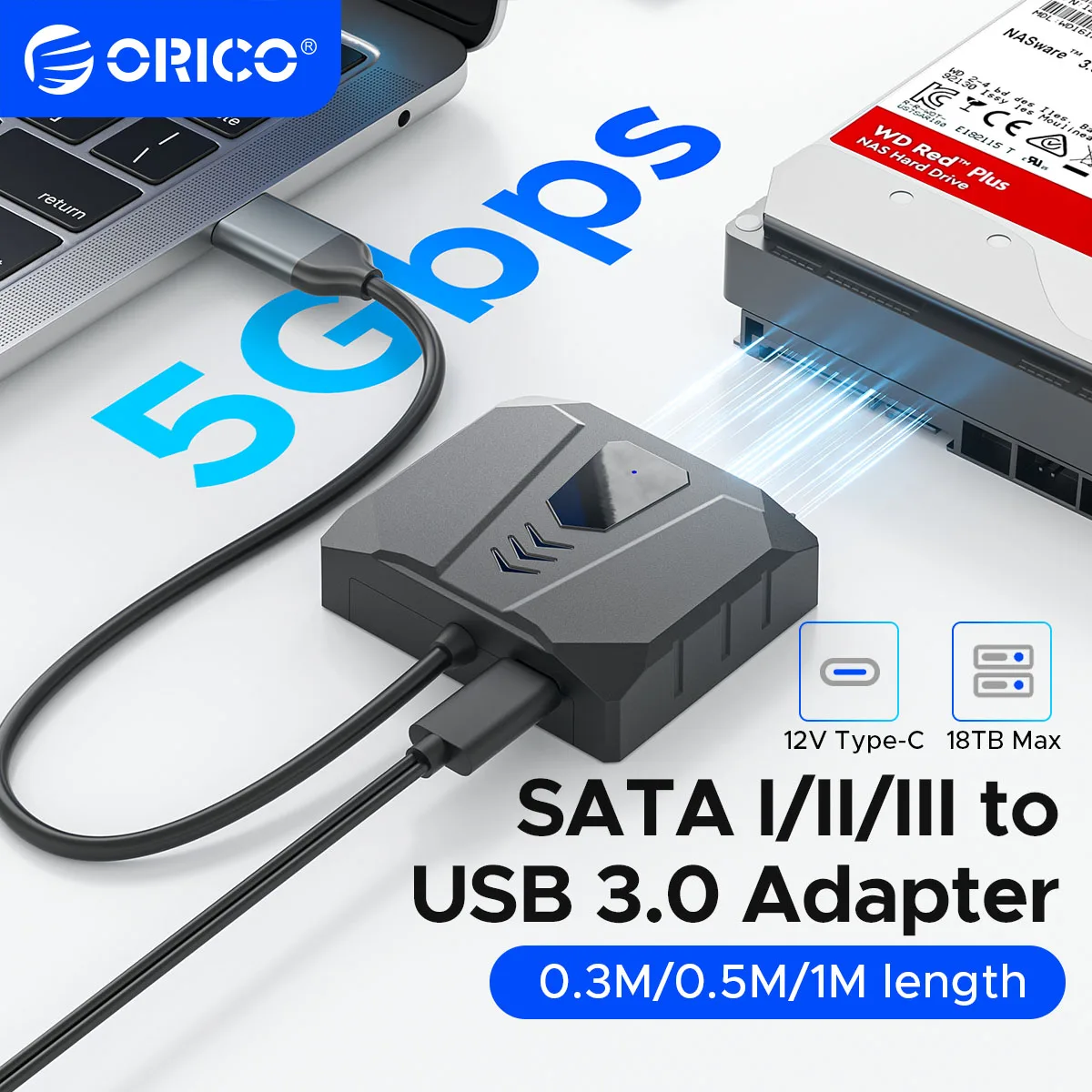 ORICO HDD Drive Adapter USB 3.0 to SATA Cable SATA Converter SATA Adapte For 2.5\'\' HDD/SSD External Hard Drive Disk