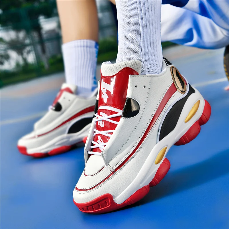 Men's Basketball Shoes Breathable Cushioning Non-Slip Wearable Runing Shoes Gym Training Athletic Basketball Sneakers for men