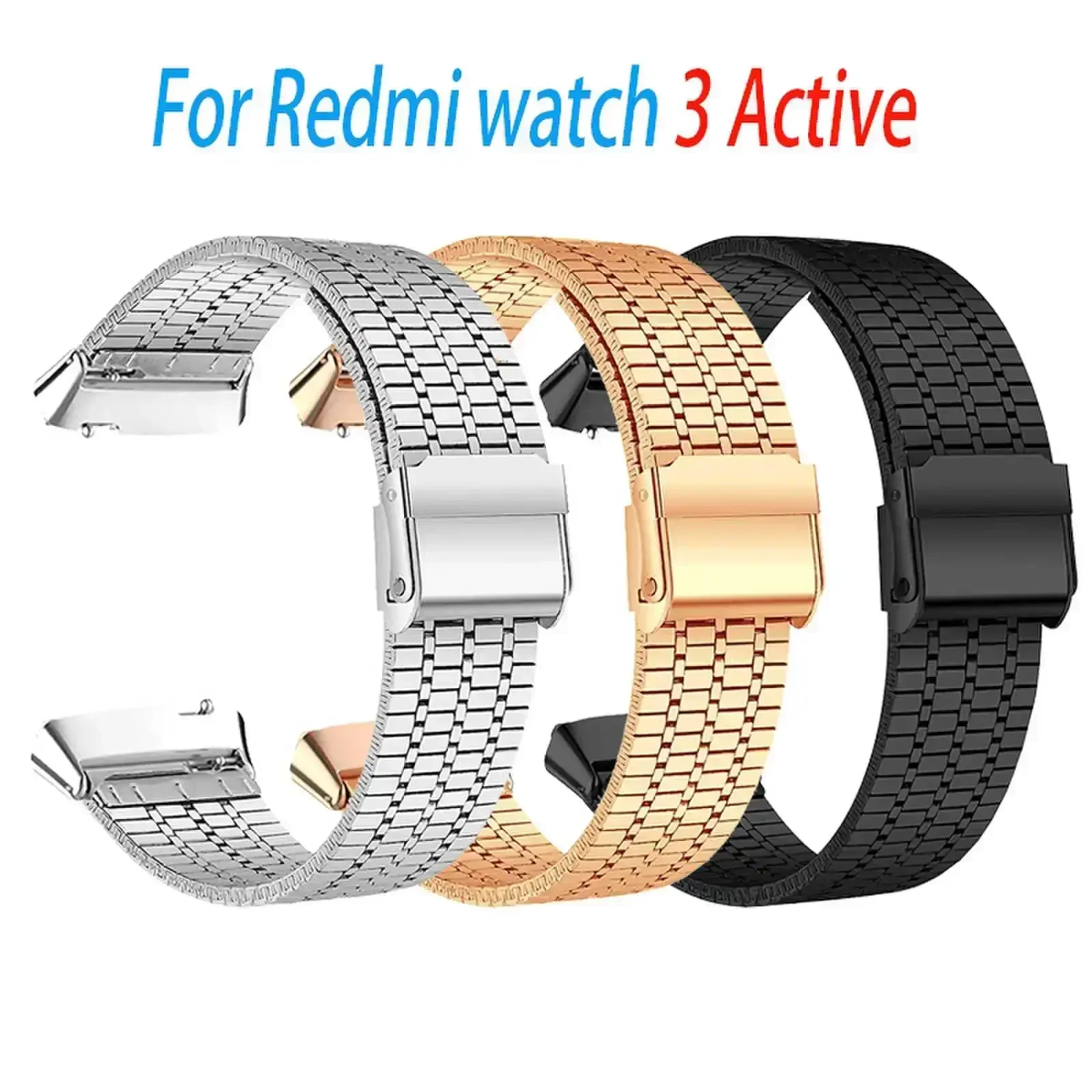 No Gaps Stainless Steel Strap for Redmi Watch 3 Active Smartwatch Metal Wristbands Replacement for Redmi Watch 3 Lite Bracelet image 4