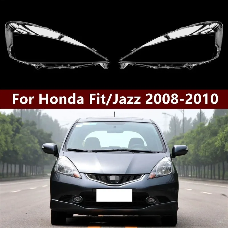 Car Front Headlight Cover For Honda Fit Hatchback 2008 2009 2010 for Honda Jazz Transparent Plexiglass Lampshade Headlamp Shell