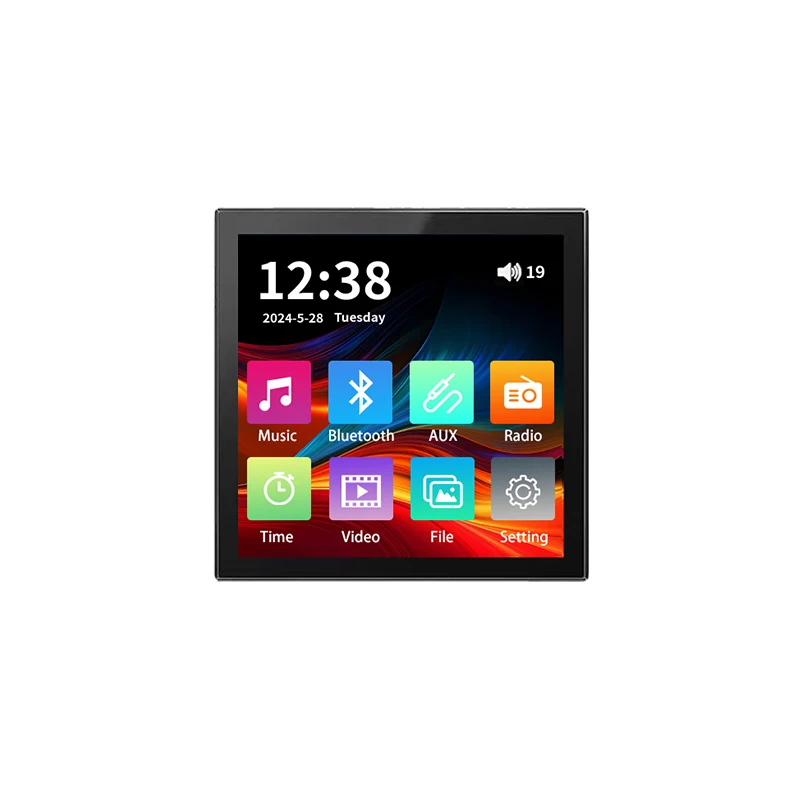 Home Audio 4-inch touchscreen Draadloze Bluetooth-compatibele wandversterker Fm-radio Plafondluidsprekers Bedieningspaneel Geluidssysteem - afbeelding 2