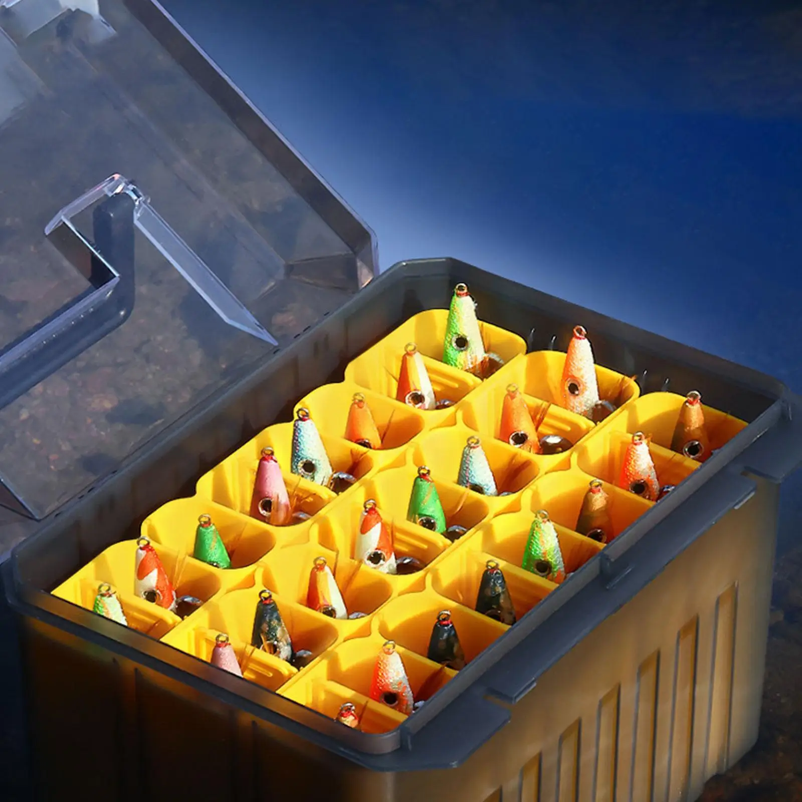 معالجة صندوق تخزين المهنية قوي الصرف تصميم المحمولة صيد السمك صندوق تخزين الحبار صندوق الطعم الطعم السنانير المنظم