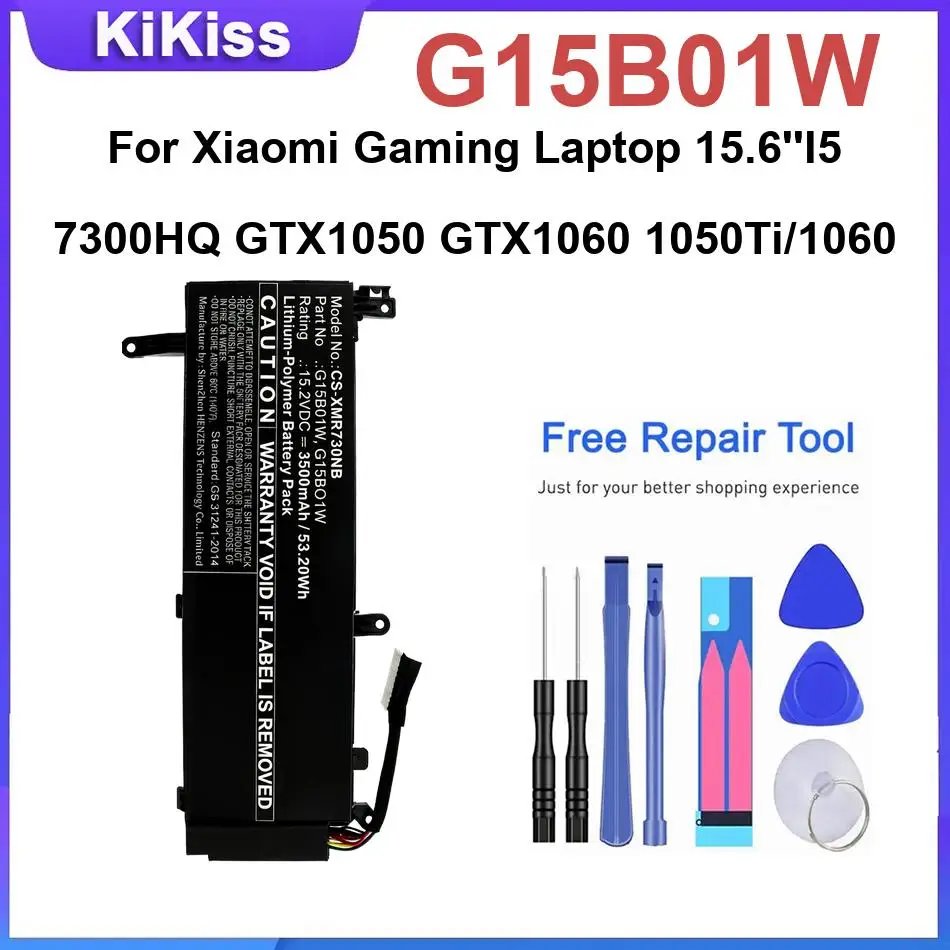 

G15B01W Laptop Battery For Xiaomi 15.6'' I5 7300HQ GTX1050 GTX1060 1050Ti/1060 171502-A1 Durable Batteries