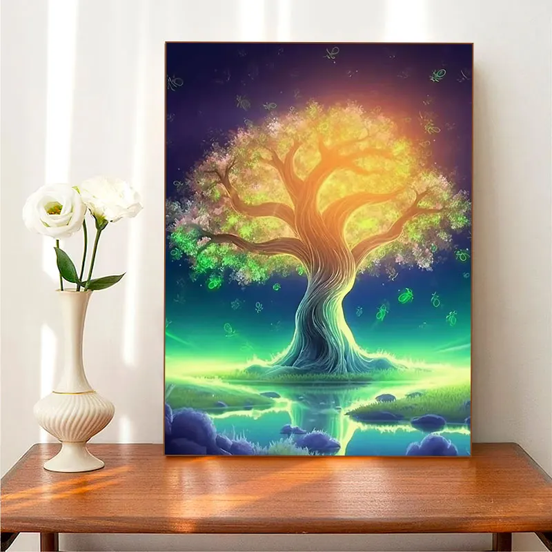 

Tree Of Life Diamond Painting 5D Diy Diamond Art Painting Kits Diamond Painting Acrylic Mosaic For Adult Home Decoration Style C