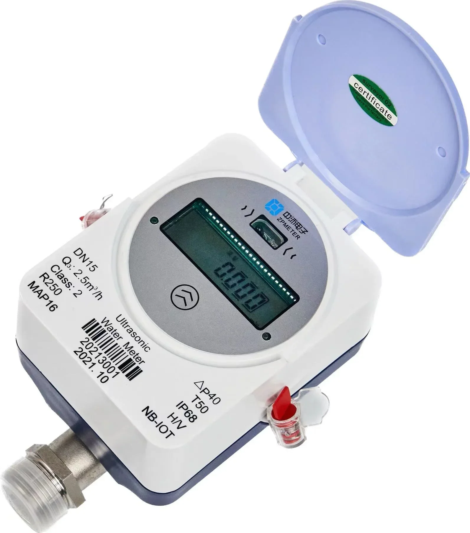 Ultrasonic Water Meter Digital Menu M-Bus/RS485/LoRaWan Wireless Communication with R250/400 Accuracy Rate