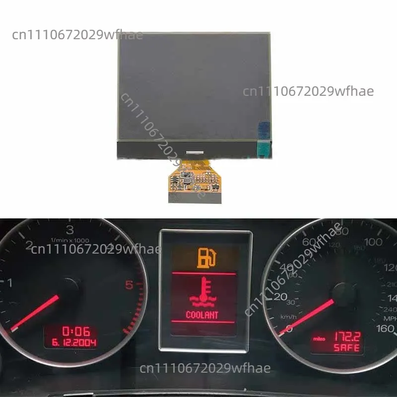 For Audi 2001-2009 A4 B6 B7 RB4 RB8 Car Screen Instrument Cluster Speedometer LCD Display Screen With Short Ribbon Connector