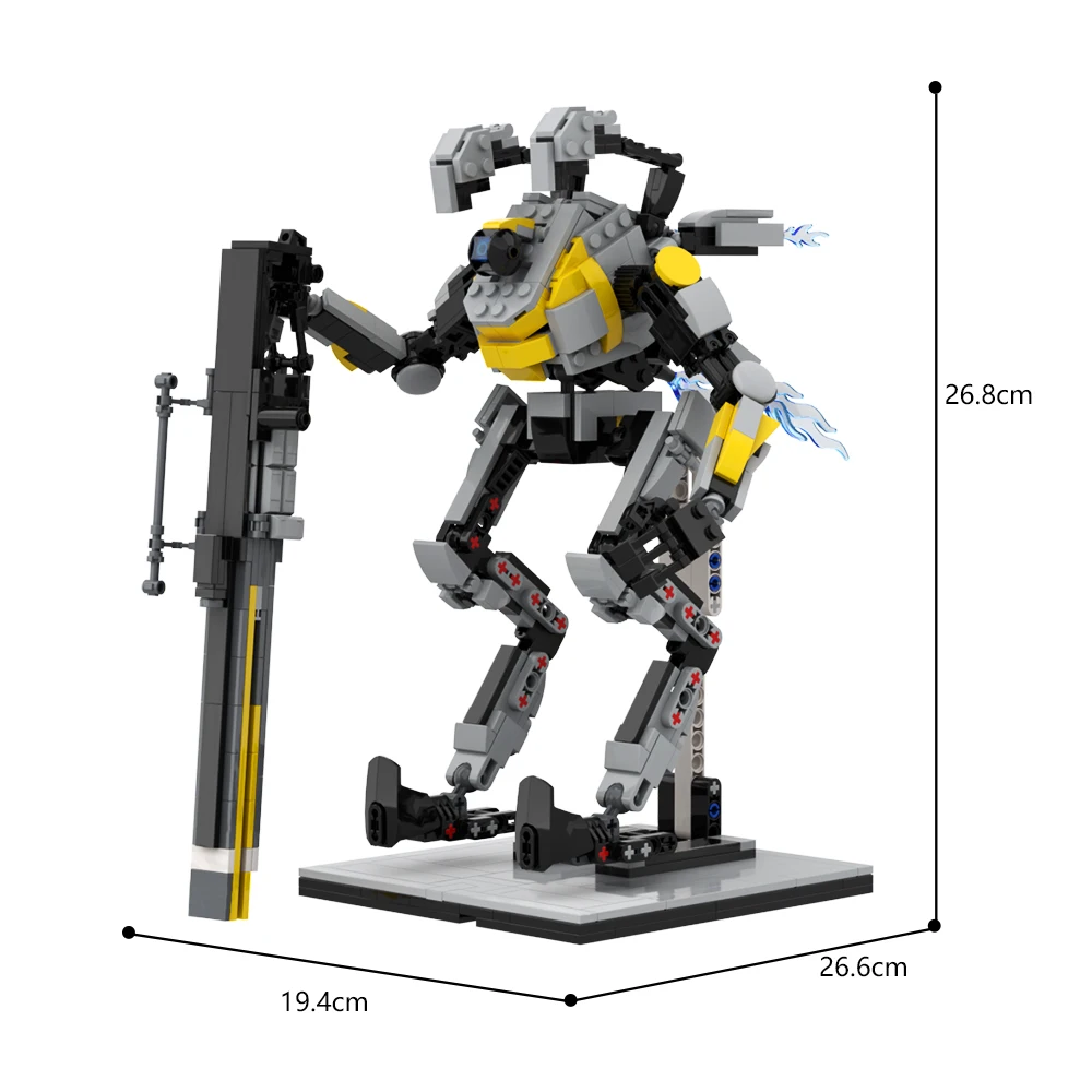 Game Role Northstar Prime Mech Warrior Robot Building Block Toys with Display Stand from Titanfall 676 Pieces Kids Birthday Gift