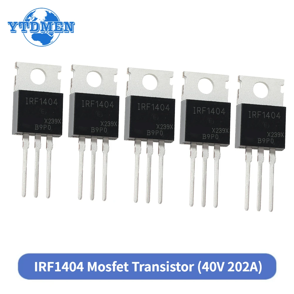 5PCS IRF1404 Mosfet Transistor IRF1404PBF TO-220 40V 202A Kit de transistores de efeito de campo