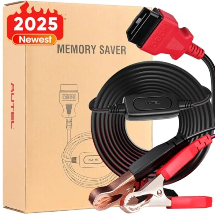 2025 MaxiBAS BTMS OBD2 Car Battery Tester with Memory Saver for Preserving Vehicle Data and Electronic Presets Surge Protection