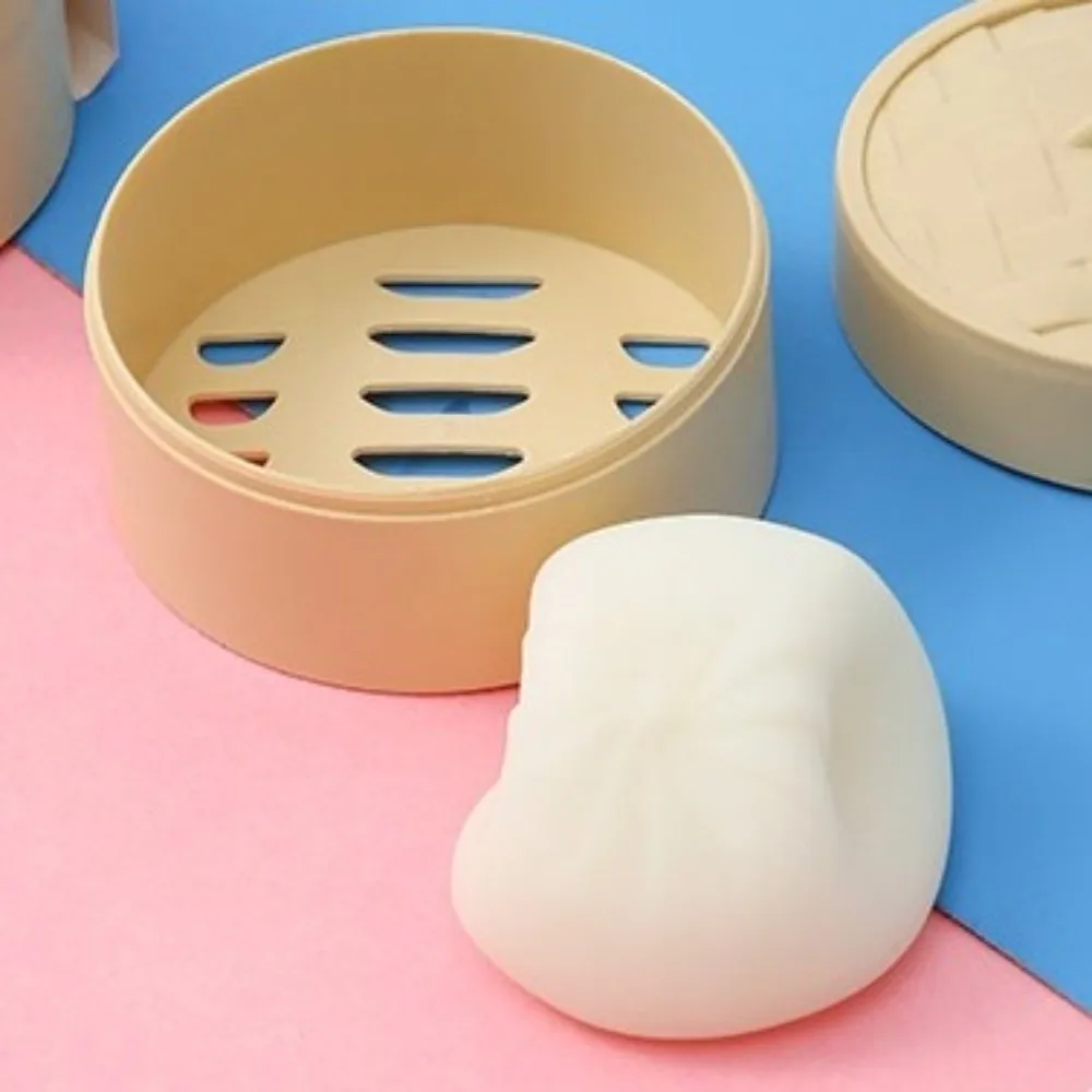 Slow Rebound Steamed Bun Squishies Low Rebound Slow Rising Steamed Bun Fidget Simulation Food Realistic Steamed Bun