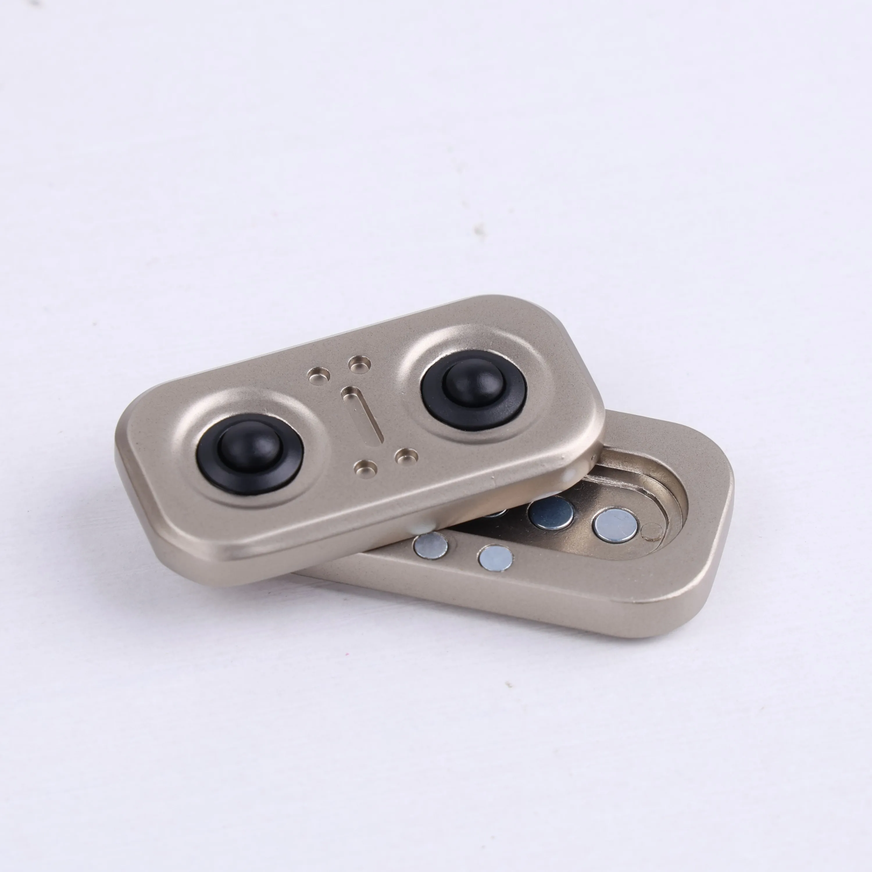 Metal Owl Push Slider Fidget Toy Magnetic Popping Coin EDC Stress Relief Hand Spinner ADHD Anti-anxiety Fidget Widget Office Poc - view 4