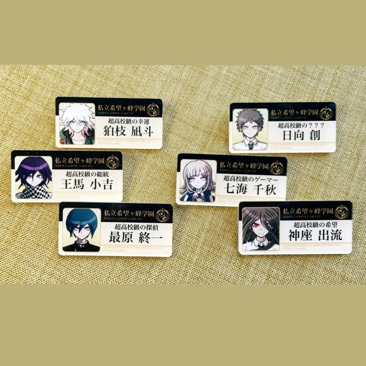 Anime Game Danganronpa Komaeda Nagito Oma Kokichi Acrylic Cosplay Creative Badge Brooch Pins Pendant Collection Cards Set Gift