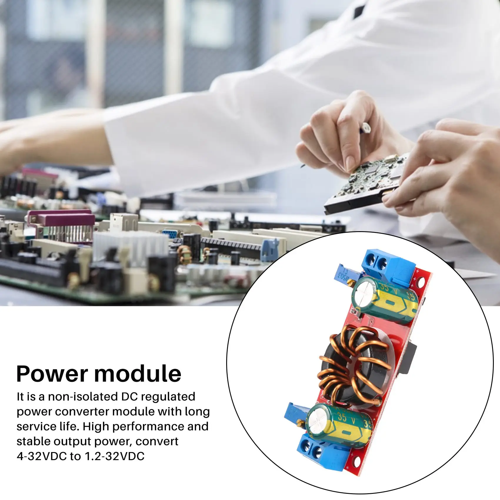 ONNL DC-DC convertisseur abaisseur Module de puissance CC CV 4-32V à 1.2-32V 10A Module abaisseur alimentation