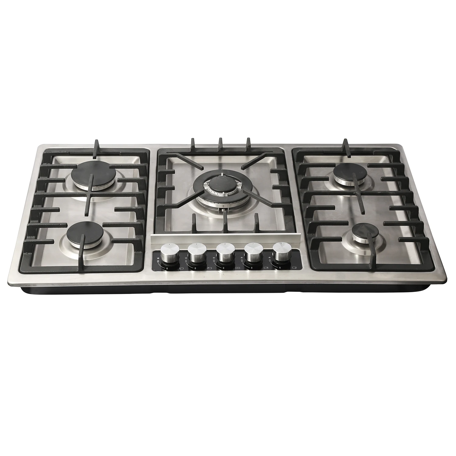 Hot selling kitchen appliances built-in glass table 5 burner gas stove