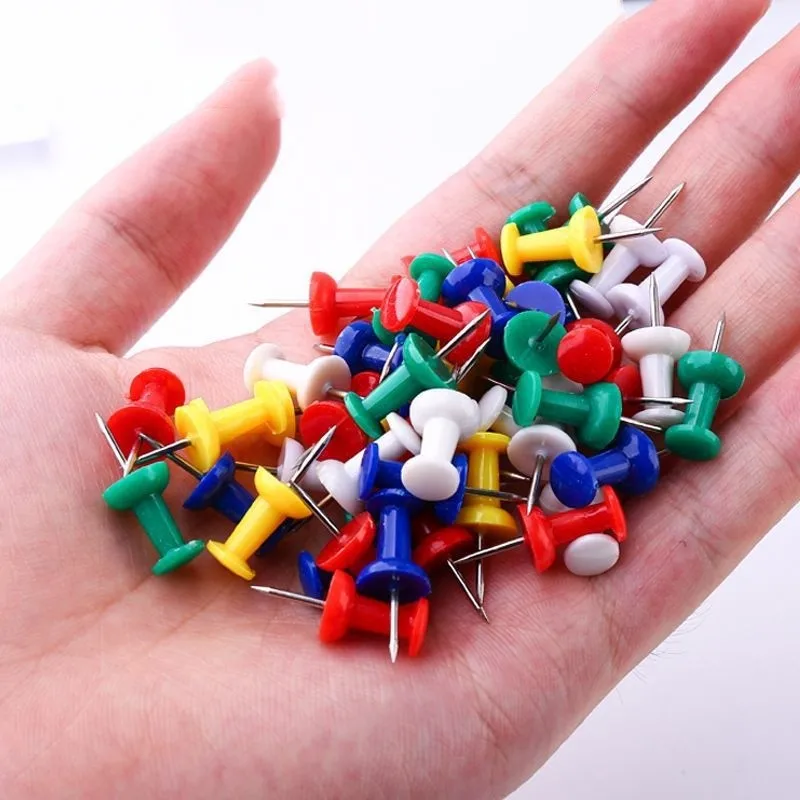 Assorted Thumb Tacks 15 pcs, Sturdy Bent Resistant, Colorful Assorted Colors, for DIY Craft Display, Multipurpose