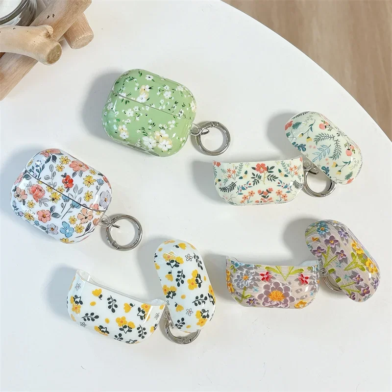 Per Samsung Galaxy Buds 3 Pro Buds3 Custodia per cuffie Coreano Fiore carino Cover Custodie per cuffie in silicone per Buzz 3 Pro Auricolare Funda