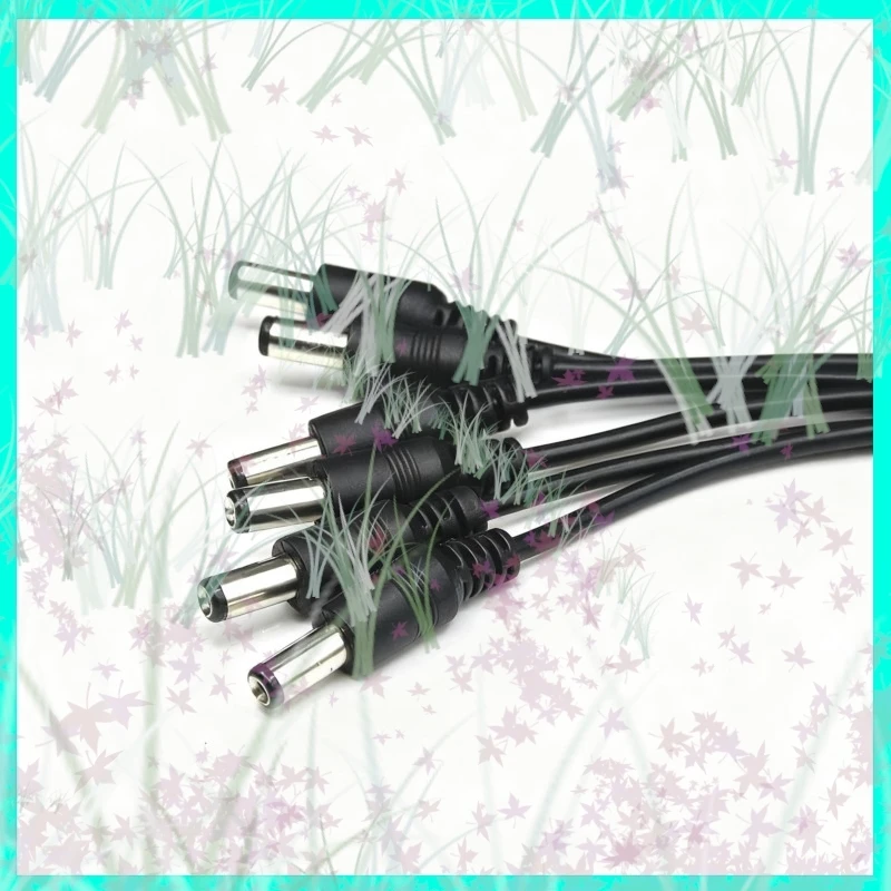 1/5/10pcs 12V DC Power 1 Female to 6 Male Splitter 5.5*2.1mm Plug Cable for CCTV Security Camera Power Supply Adapter E3