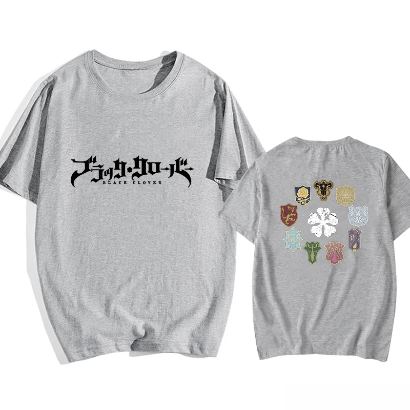 Anime Black Clover Pattern Printed T-shirt Street High Quality Casual T-shirt Anime T-shirt Tops Oversized T Shirt Men Clothing