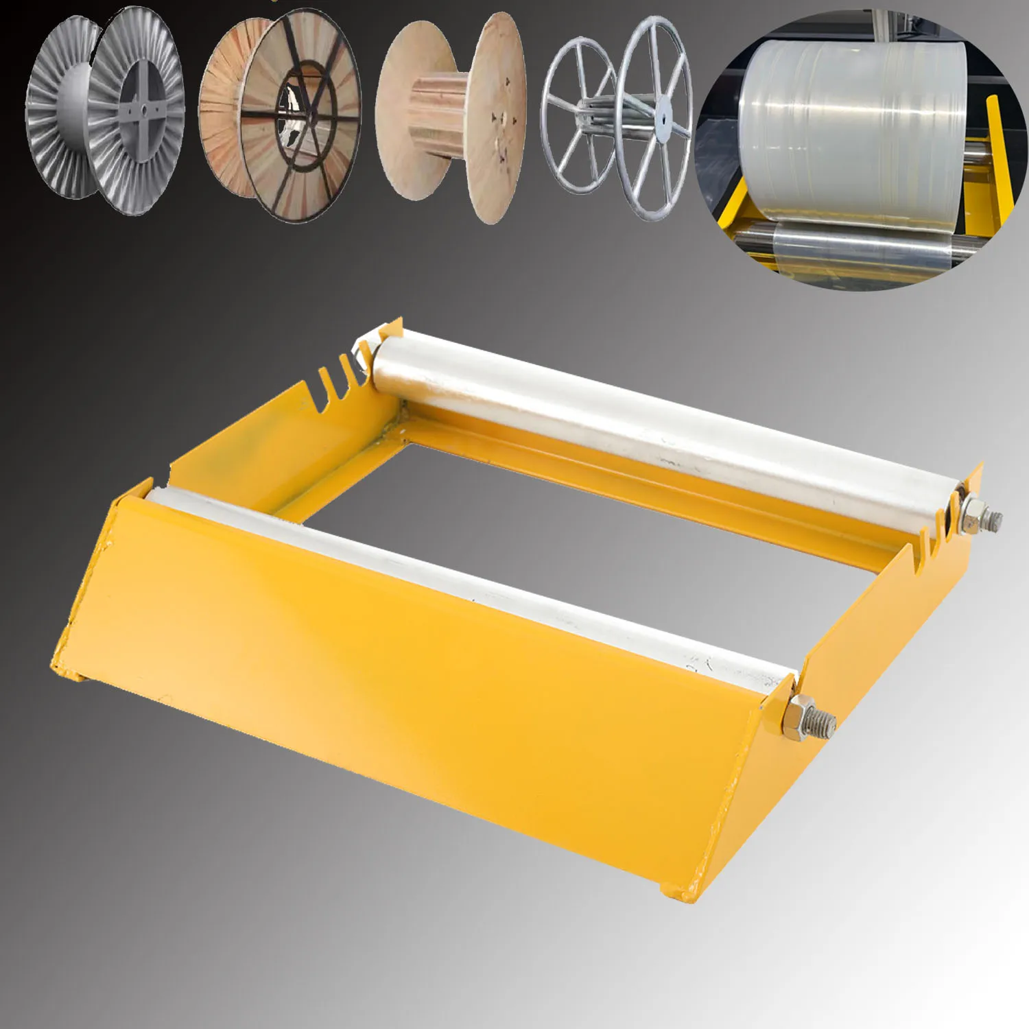 Avvolgicavo a Rullo Professionale per Bobine di Cavo, Supporto Svolgicavo Resistente per Bobine di Filo con Diametro da 30cm a 70cm, Larghezza 50cm