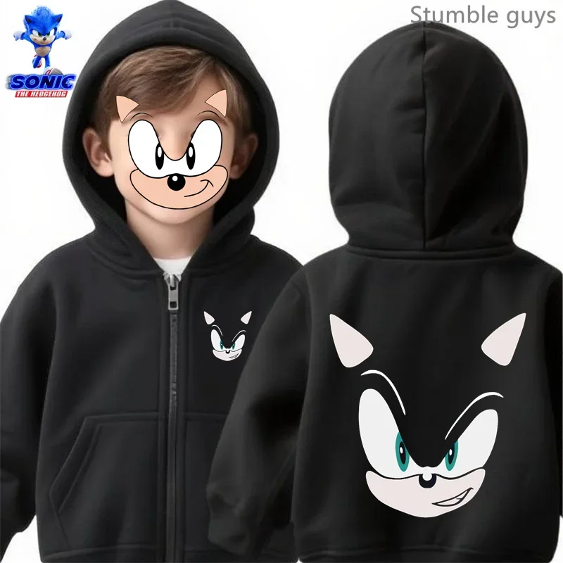 أطفال سونيك القنفذ البريدي هوديي ربيع الخريف الفتيان الفتيات ملابس رياضية البلوز الدافئة #3