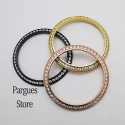 36mm/39mm stainless steel silver/gold/rose gold/black bezel insert for watch case top cover replacement