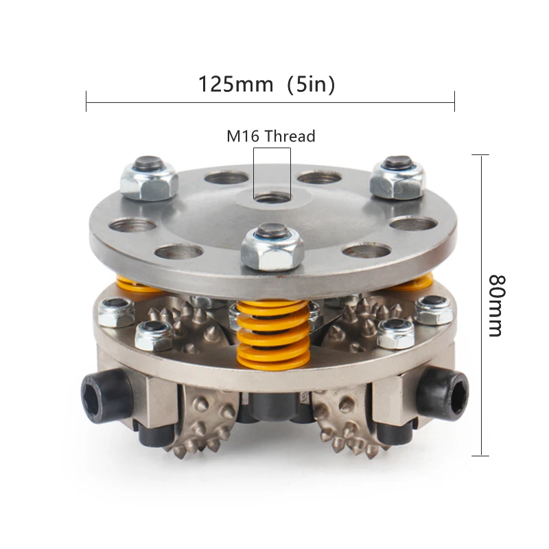 Versery SDS MAX Shank Rotary Hammer Carbide Teeth Bush Chisel Bit Grinding Wheel For Granite Marble Stone Litchi Surface