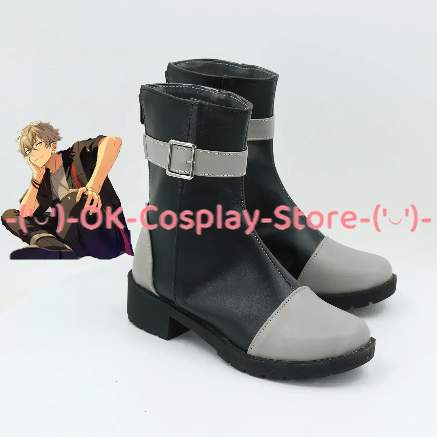 [Customized] Ensemble Stars Ogami Koga Cosplay Shoes Anime Game Roleplay Costume Prop Halloween Carnival Party PU Leather Boots