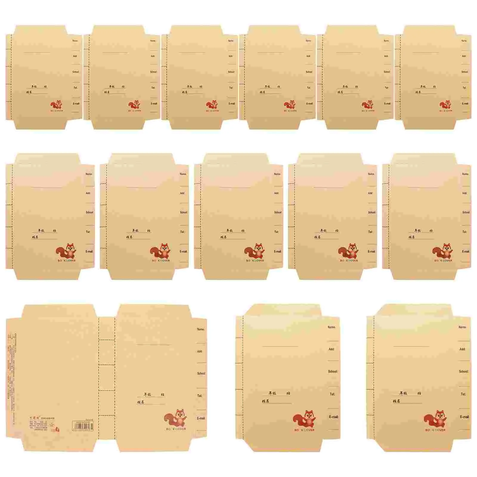 

30 Pcs Kraft Paper Book Cover Film Brown Sketchbook Decorative Case Student Stationery School Supplies Sleeve