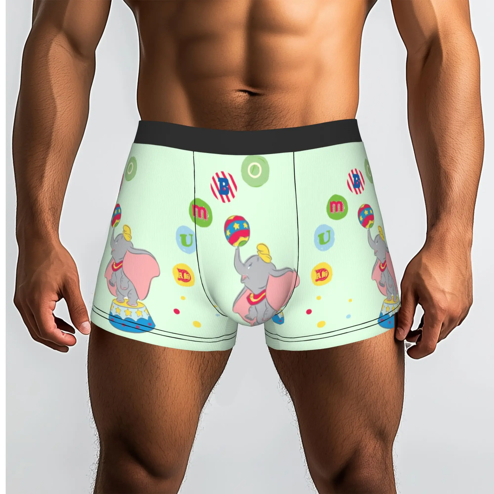 Custom D-Dumboes Cartoon Boxer Shorts For Homme 3D Print Cute Elephant Underwear Panties Briefs Stretch Underpants
