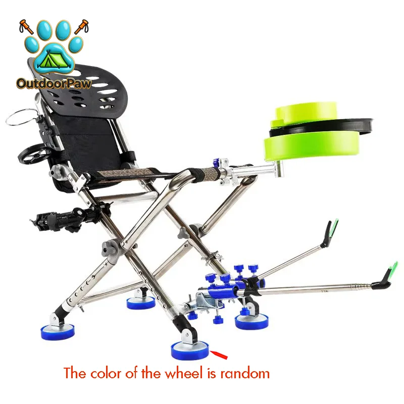 150KG Bearing Fishing Chair All-Terrain Folding Fishing Stool Multifunction Adjustable Outdoor Furniture