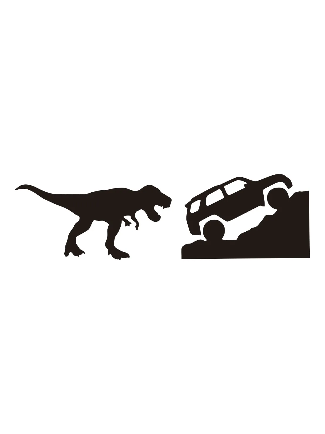 2 PCS Car Silhouette 4Runner Styling Decal Windshield Decor Stickers Accessories Funny Cartoon SUV Vinyl Decoration