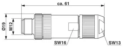 2025 Phoenix Bus System Connector - SACC-M12MSD-4Q SH - 1543223