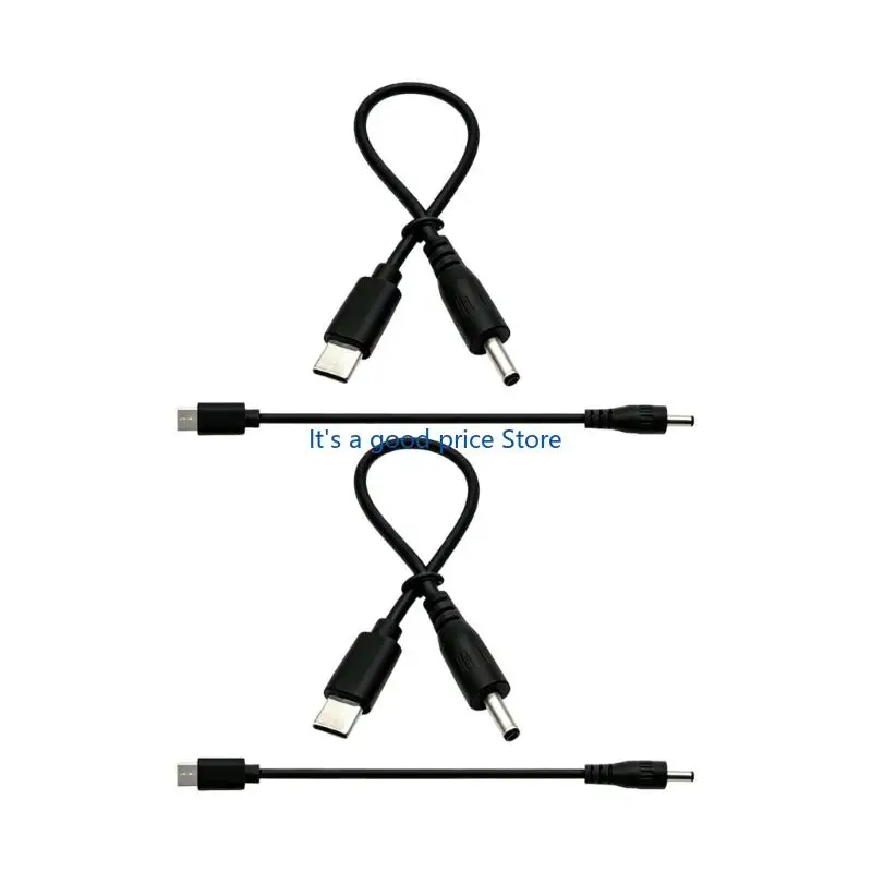 USB C to DC35135 Connector Adapter Cables with Easy Setups, OFC Conductors and a 4-Pack Cable Set 22cm