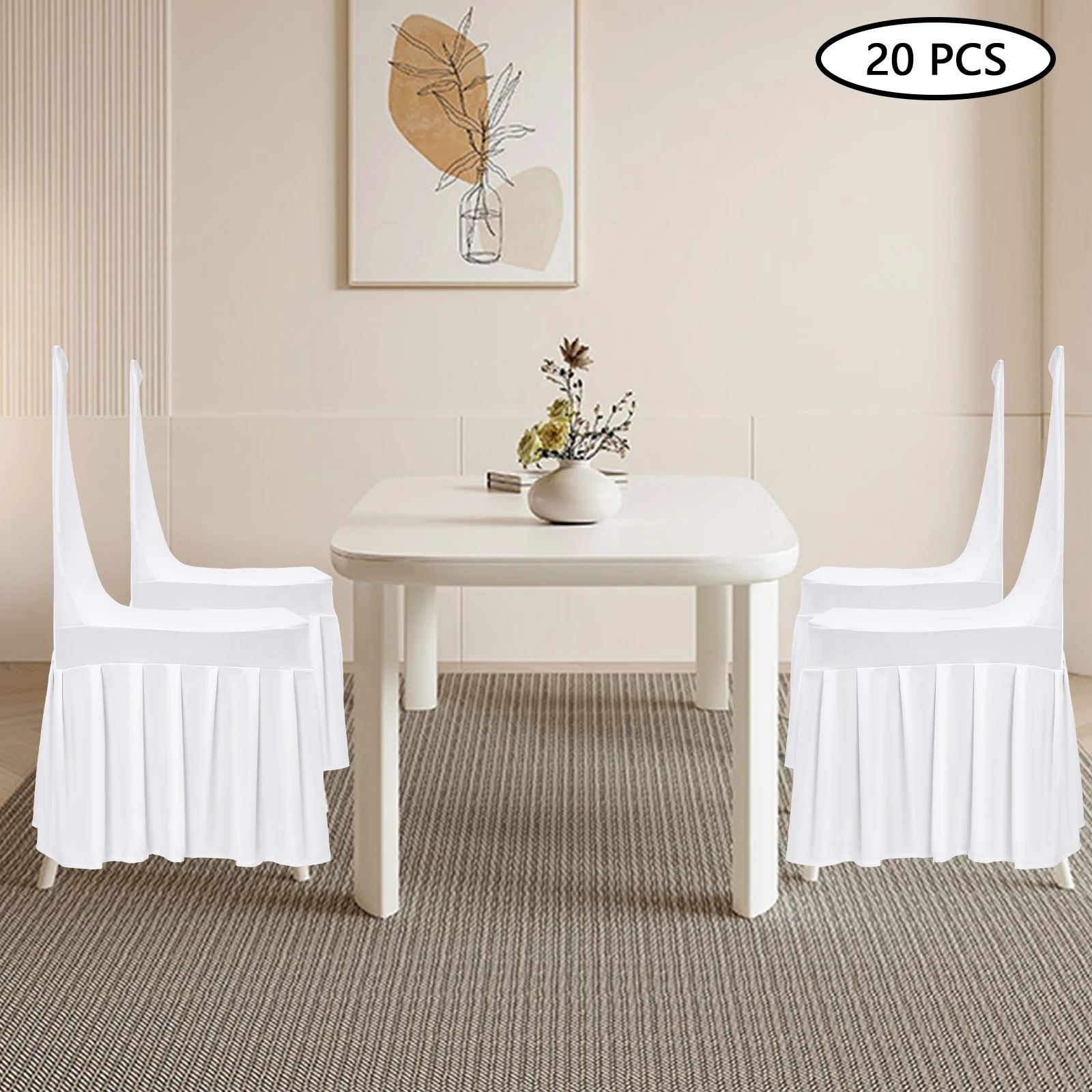 

Stretch Chair Covers 20 Pack Polyester Spandex Slipcovers for Wooden Chairs Dining Events Wedding Banquet Party Decor Universal