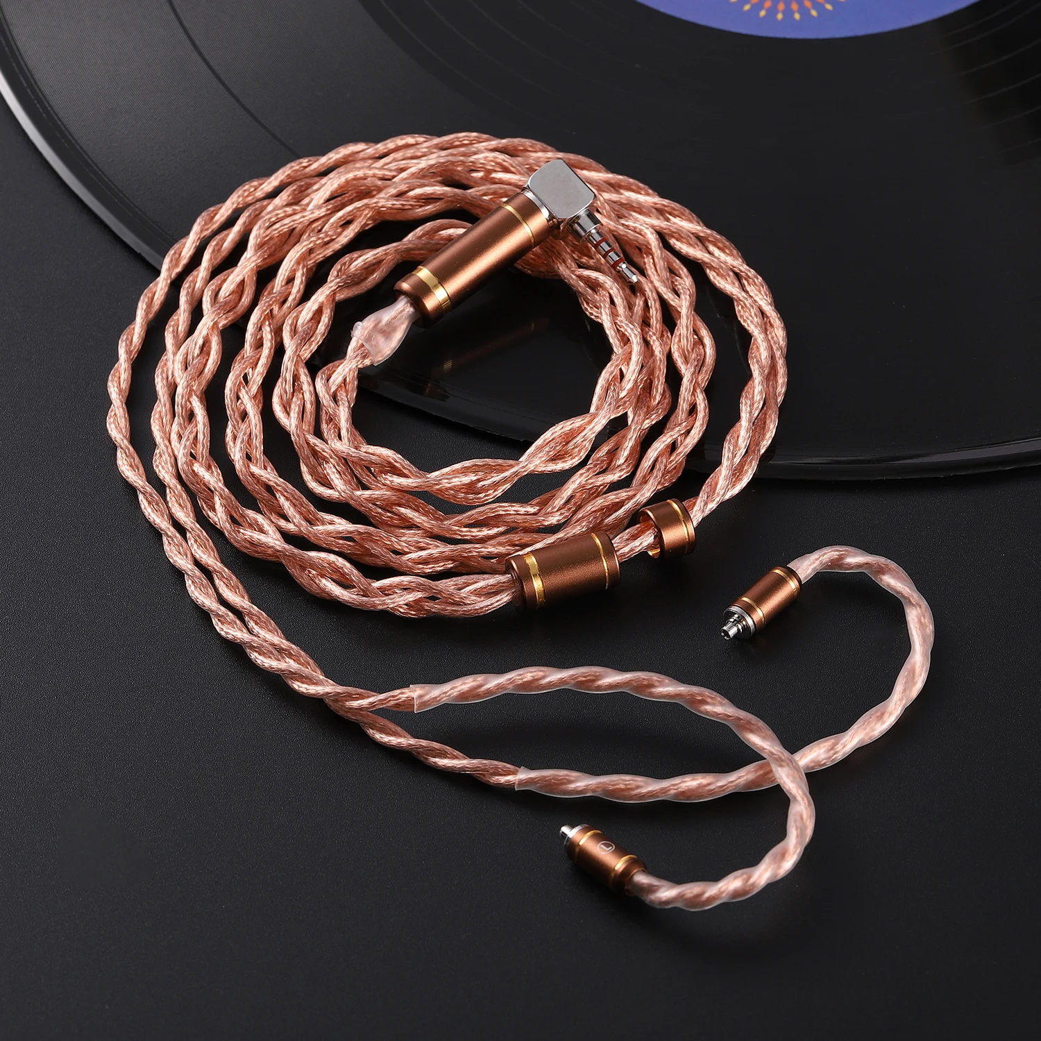 Taiwan 7nocc single crystal copper shaft shield wire 4.4mm 3.5mm earphone upgrade cable MMCX 0.78 QDC ie900 hd650 hd800s