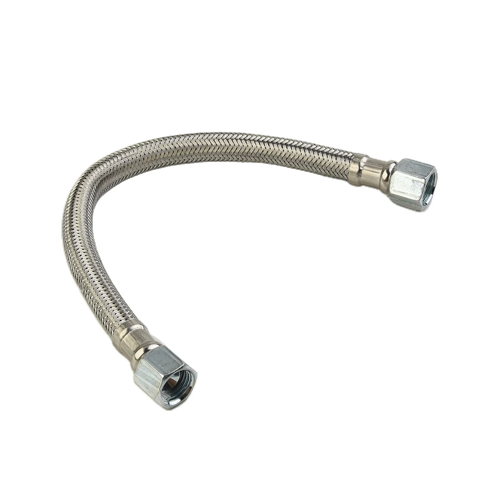 Nice Portable Connecting Pipe Flexible Hose 1* Flexible Hose Replacement Silver Stainless Steel Air Compressor