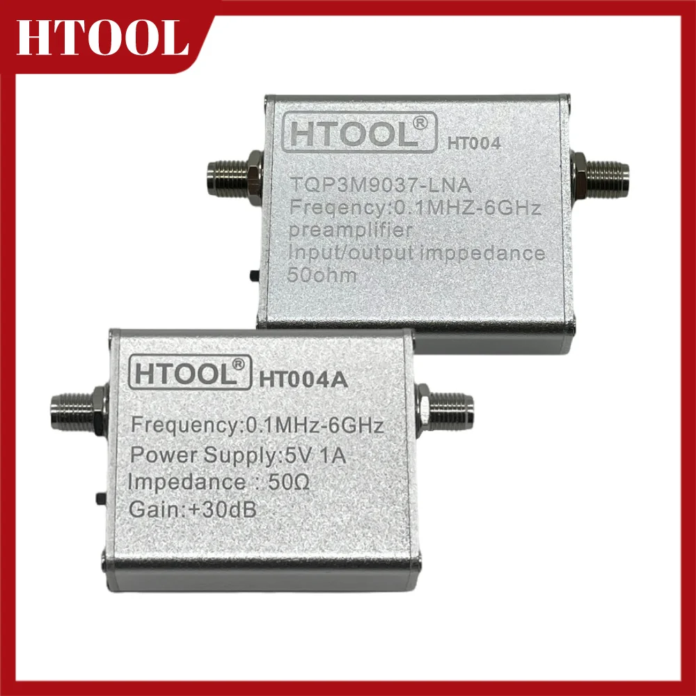 Módulo Amplificador de Ruído Ultra Baixo Ht004 Lna para Rádio Sdr Definido por Software e rf Banda Larga 0.1mhz6000mhz 20db 30db Ganho Típico