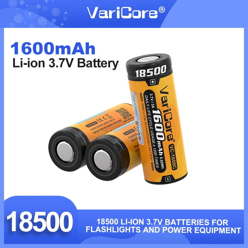 1-20 قطعة LiitoKala Lii-16C 18500 1600mAh 3.7V بطارية قابلة للشحن Recarregavel بطارية أيون الليثيوم ل مصباح ليد جيب