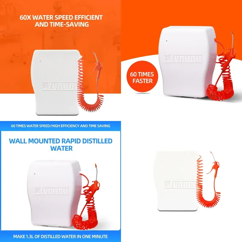 for Dental Water Distiller 1.3L Min Laboratory Rapid Distilled Water Machine 110V 220V Pure Water Generator for Sterilizer
