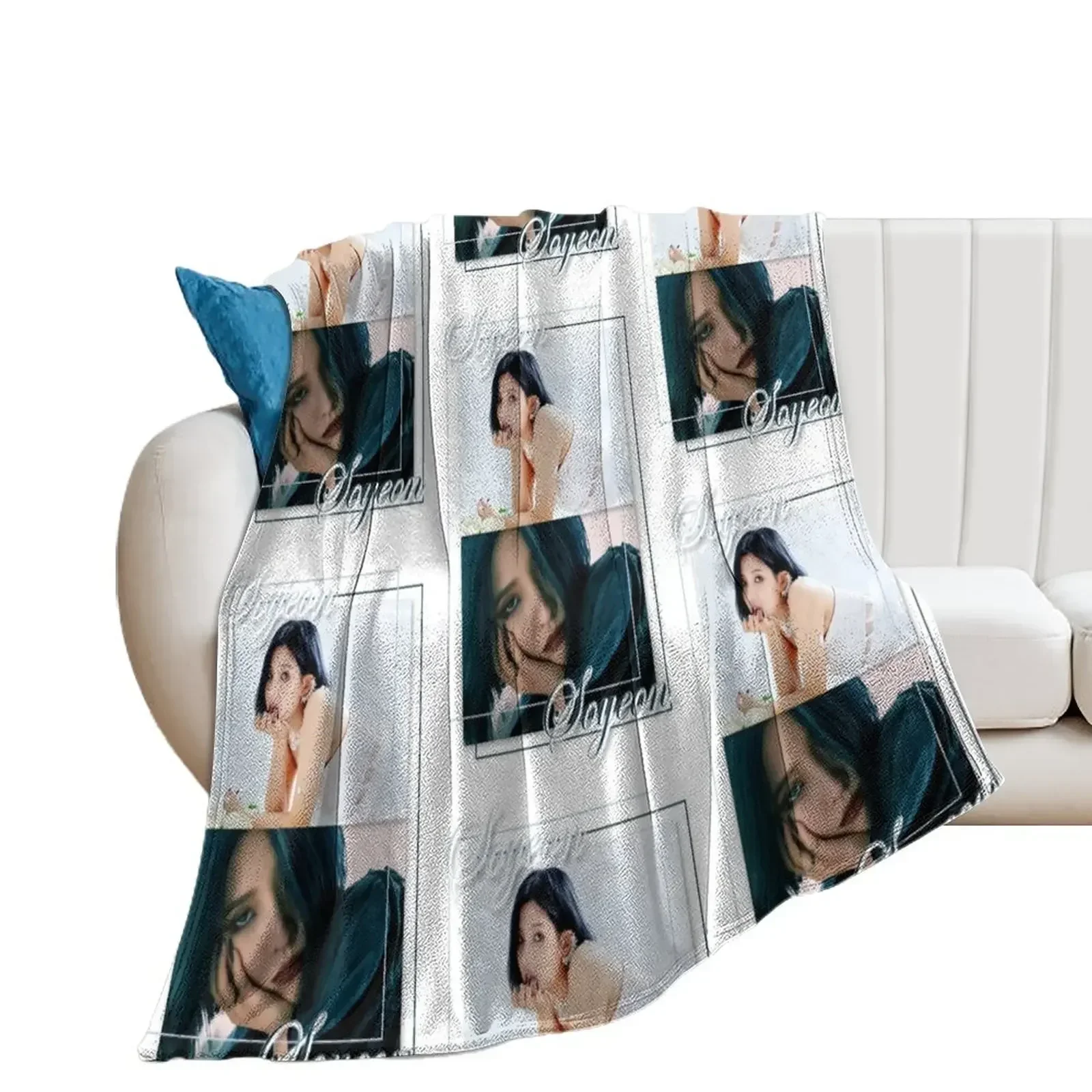 GIDLE - Soyeon Throw Blanket Decorative Sofa Nap Soft Plush Plaid Blankets