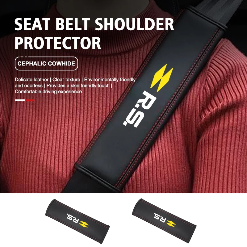 Car Seat Adjustable Safety Belt Shoulder Cover Accessories For Renaul RS Sport Megane 3 4 2 Clio 5 Line Sandero Scenic Logan