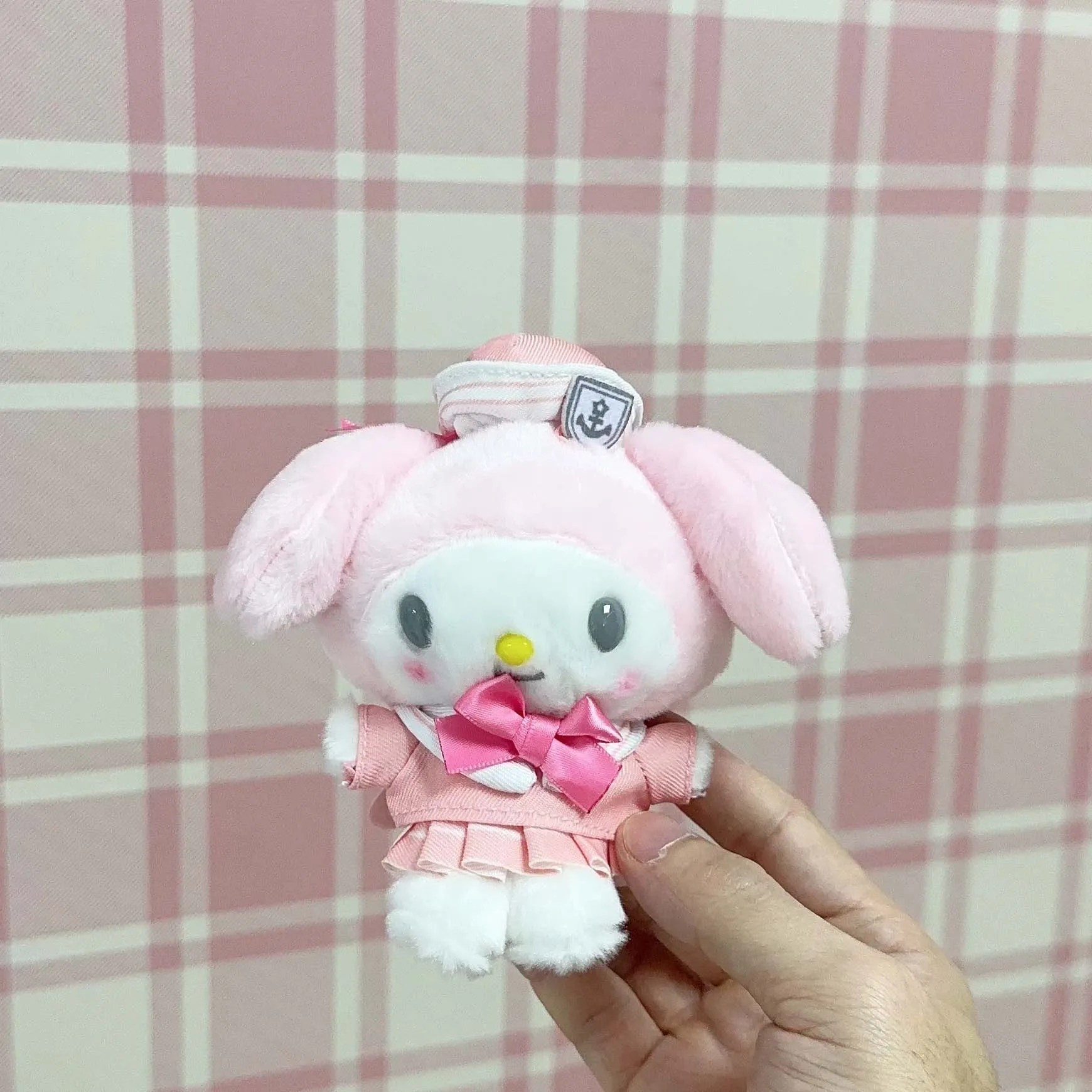 Anime dos desenhos animados olá kitty cinnamoroll minha melodia brinquedo de pelúcia moda novo brinquedo de pelúcia pingente carro chaveiro mochila acessórios